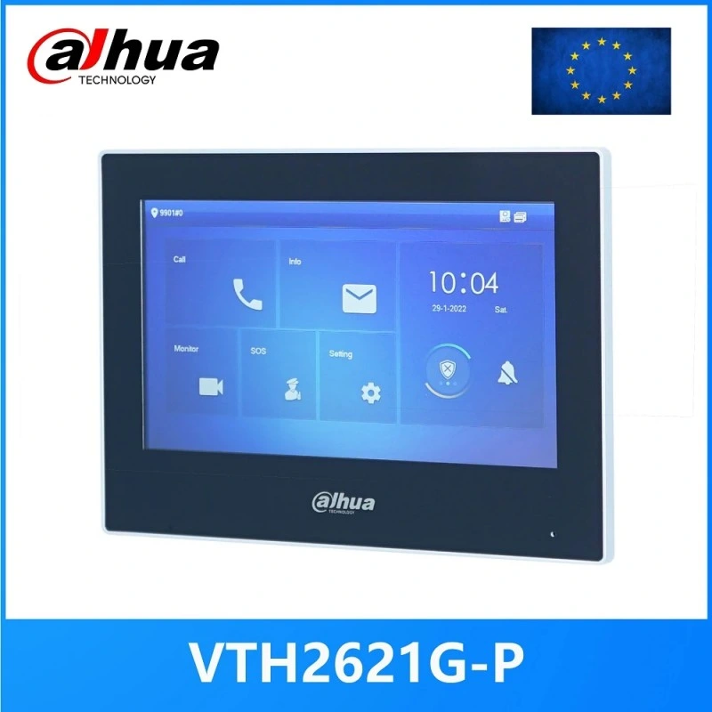 Dahua WiFi IP Indoor Monitor 7inch Video Intercom Doorbell Wireless Screen Door Station Camera Security System Poe Vth2621gw-Wp