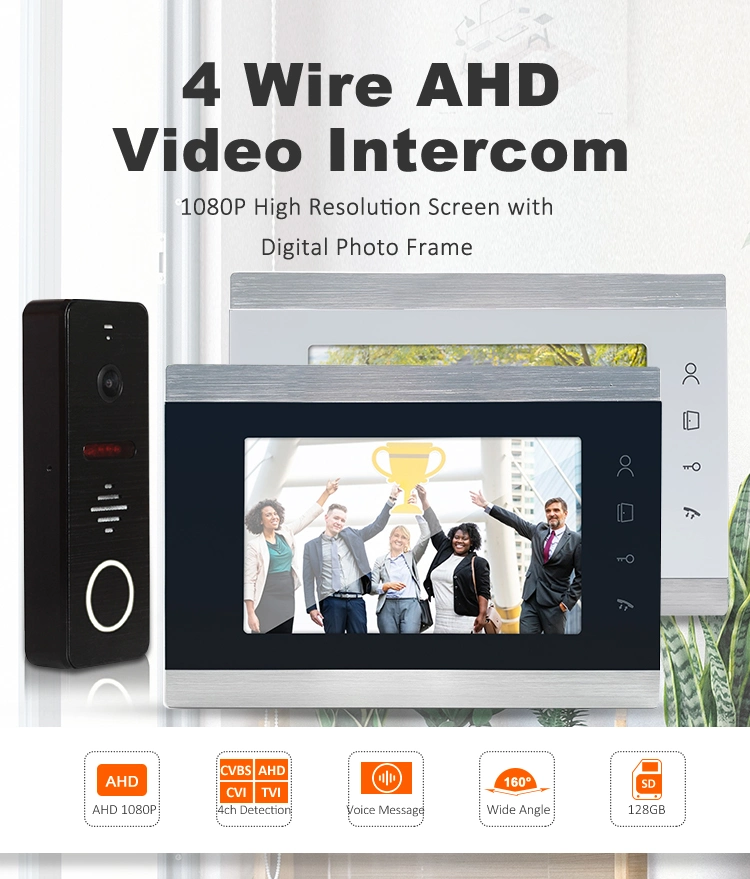 HD 10 Inches Video Door Intercom System Home Security Intercom 4 Wire Video Door Phones