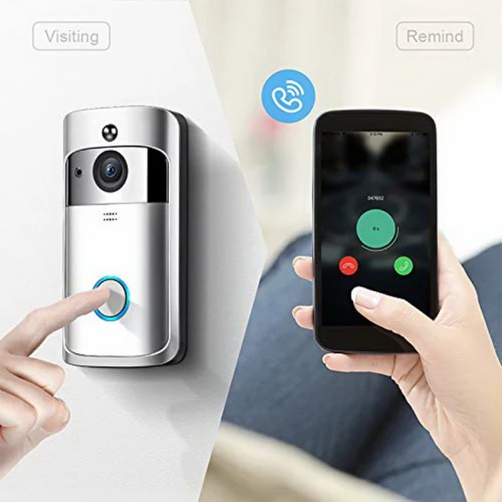 720p HD Smart WiFi Wireless Home Visual Waterproof Ring Door Bell Phone Camera Video Doorbell Intercom or Apartment